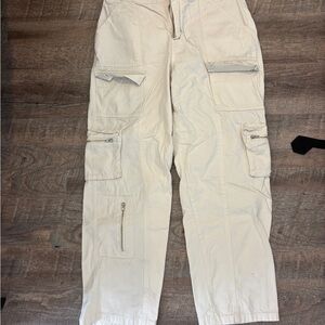 Women’s Cargo Pants in Light Beige - Utility Style
